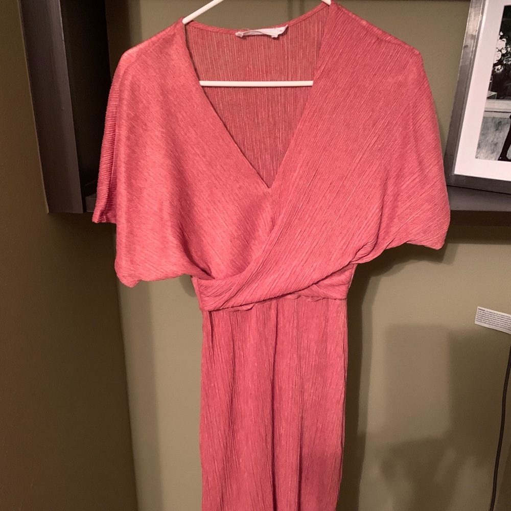 Pink midi dress